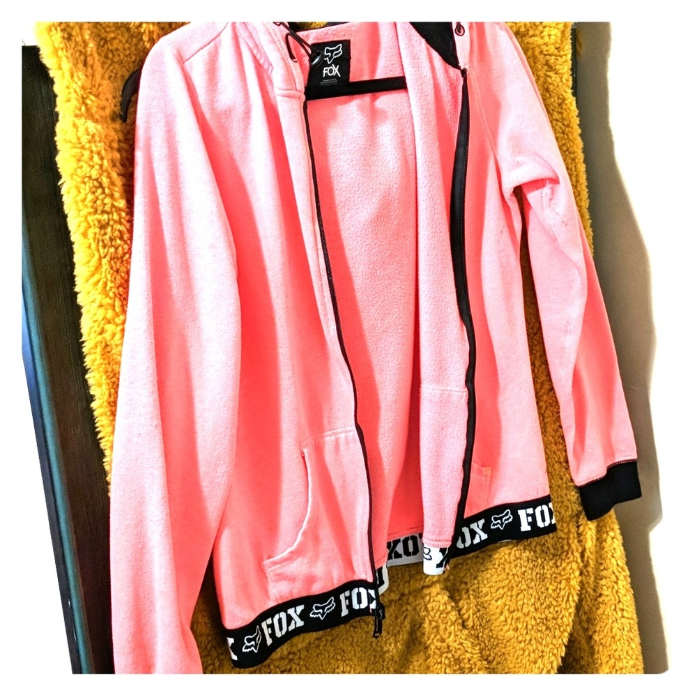 Neon Pink Fox Zip Up